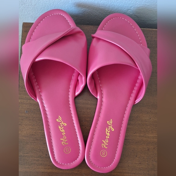 Herstyle Pink Women's Flats Sandals Size 8 - Picture 4 of 6